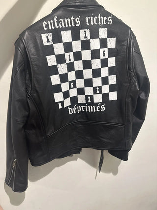 ERD Chessboard Leather Jacket