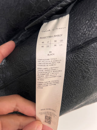 Rick Owens FW23 Reversible leather / shearling jacket