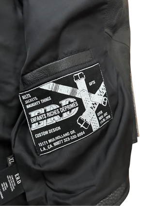 ERD Chessboard Leather Jacket