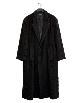 1 of 1 Striped Alpaca Fur Trench Coat, [SAMPLE]