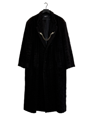 1 of 1 Striped Alpaca Fur Trench Coat, [SAMPLE]