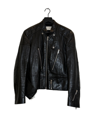 Celine Leather Padded Cafe Racer Jacket 2019 Runway, Hedi Slimane