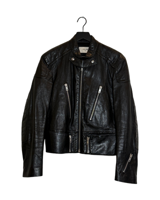 Celine Leather Padded Cafe Racer Jacket 2019 Runway, Hedi Slimane