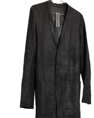 Rick Owens Lido Blistered Lamb Unlined Trench Coat