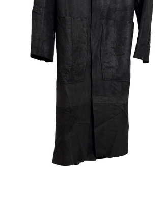 Rick Owens Lido Blistered Lamb Unlined Trench Coat