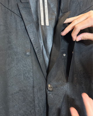 Rick Owens Lido Blistered Lamb Unlined Trench Coat